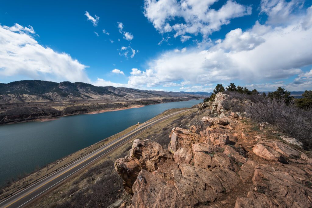 Horsetooth Reservoir in the Front Range of Colorado.