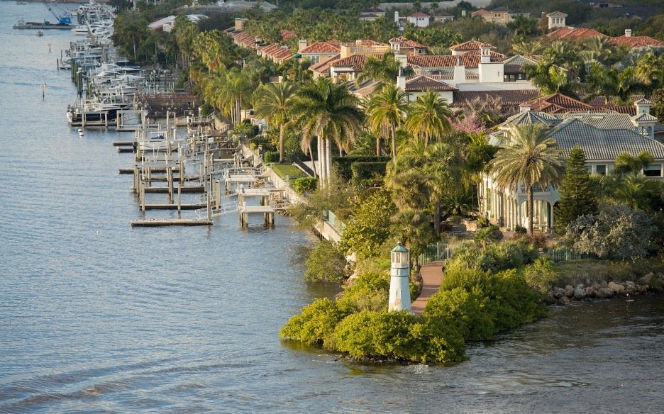 The shoreline of Tampa, Florida.