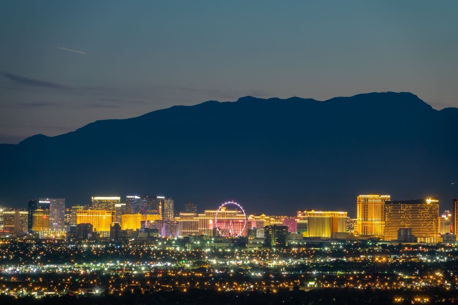 The Las Vegas skyline.